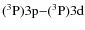 $\rm (^3P)3p{-}(^3P)3d$