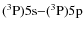 $\rm (^3P)5s{-}(^3P)5p$