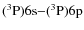 $\rm (^3P)6s{-}(^3P)6p$