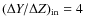 $(\Delta Y/\Delta Z)_{\rm in} = 4$