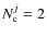 $N_{\rm c}^j = 2$