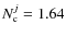 $N_{\rm c}^j = 1.64$