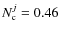 $N_{\rm c}^j = 0.46$