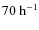 $70~{\rm h}^{-1}$