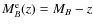 $M_B^{\rm e}(z) = M_B - z$