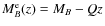 $M_B^{\rm e}(z) = M_B - Qz$