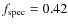 $f_{\rm spec} = 0.42$