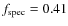 $f_{\rm spec} = 0.41$