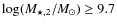 $\log (M_{\star,2}/M_{\odot}) \geq 9.7$