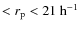 $< r_{\rm p} < 21~{\rm h}^{-1}$