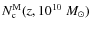 $N_{\rm c}^{\rm M}(z,10^{10}~M_{\odot})$