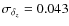 $\sigma_{\delta_z} = 0.043$