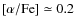 $[\alpha/{\rm Fe}] \simeq 0.2$