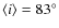 $\langle i \rangle = 83^\circ$