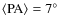 $\rm
\langle PA \rangle = 7^\circ$