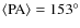 $\rm\langle PA \rangle = 153^\circ$