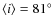 $\langle i \rangle = 81^\circ$