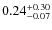$0.24^{\rm +0.30}_{-0.07}$