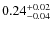 $0.24^{\rm +0.02}_{-0.04}$