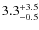 $3.3^{\rm +3.5}_{-0.5}$