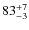$83^{\rm +7}_{-3}$