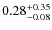 $0.28^{\rm +0.35}_{-0.08}$
