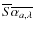 $\overline{S}\overline{\alpha_{a,\lambda}}$