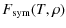 $\displaystyle F_{\rm sym}(T,\rho)$
