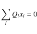 \begin{displaymath}\sum_i Q_i x_i = 0
\end{displaymath}