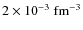 $2\times10^{-3}\; \rm fm^{-3}$