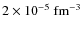 $2\times10^{-5}\; \rm fm^{-3}$