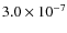 $3.0\times 10 ^{-7}$