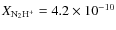 $X_{\rm N_2H^+} =4.2\times10^{-10}$