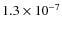 $1.3\times10^{-7}$