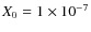 $X_0 = 1 \times 10^{-7}$