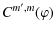 $\displaystyle C^{m',m}(\varphi)$