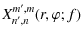 $\displaystyle X_{n',n}^{m',m}(r,\varphi;f)$