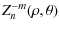 $\displaystyle Z_n^{-m}(\rho,\theta)$