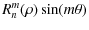 $\displaystyle R_n^m(\rho) \sin (m\theta)$
