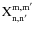${\rm X_{n,n'}^{m,m'}}$