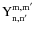 ${\rm Y_{n,n'}^{m,m'}}$