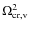 $\Omega_{\rm {cr,v}}^2$