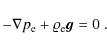 \begin{displaymath}
-\nabla p_{\rm e} + \varrho_{\rm e} {\vec g} = 0~ .
\end{displaymath}