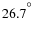 $26.7^{\hbox {$^\circ $ }}$