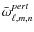 $\bar\omega^{pert}_{\ell,m,n}$