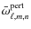 $\bar\omega^{\rm pert}_{\ell,m,n}$