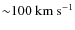 ${\sim}100~{\rm km~s^{-1}}$