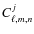 $C_{\ell,m,n}^j$