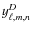$y^D_{\ell,m,n}$