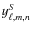 $y^S_{\ell,m,n}$